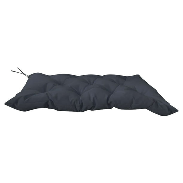 Cojín impermeable para banco de jardín, para exteriores e interiores, para patio, silla y columpio Negro 120x50x10cm