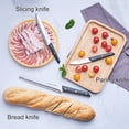 thumbnail image 5 of 15 Pieces Knife Set with Block Kitchen Knife Set with Pine Block Holder with Sharpener, High Stainless Steel Knives with Comfortable Grip ABS Handles, 5 of 9