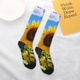thumbnail image 5 of Salouo Sky Golden Sunflower Field B Print Women's Men's Ankle Socks 1-pack Casual Athletic Socks for Unisex Adult Moisture-Wicking Socks for Daily Wear/Running/Sport, 5 of 8
