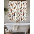 thumbnail image 4 of Spring Floral Bathroom Window Curtain, Summer Botanical Flowers Vintage Birds Light Filtering Coffee Kitchen Curtains, Bedroom Living Room Curtains 2 Panel 84"x63", 4 of 6