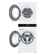 LG WKHC252HWA Single Unit High-Efficiency Front Load White Smart WashTower