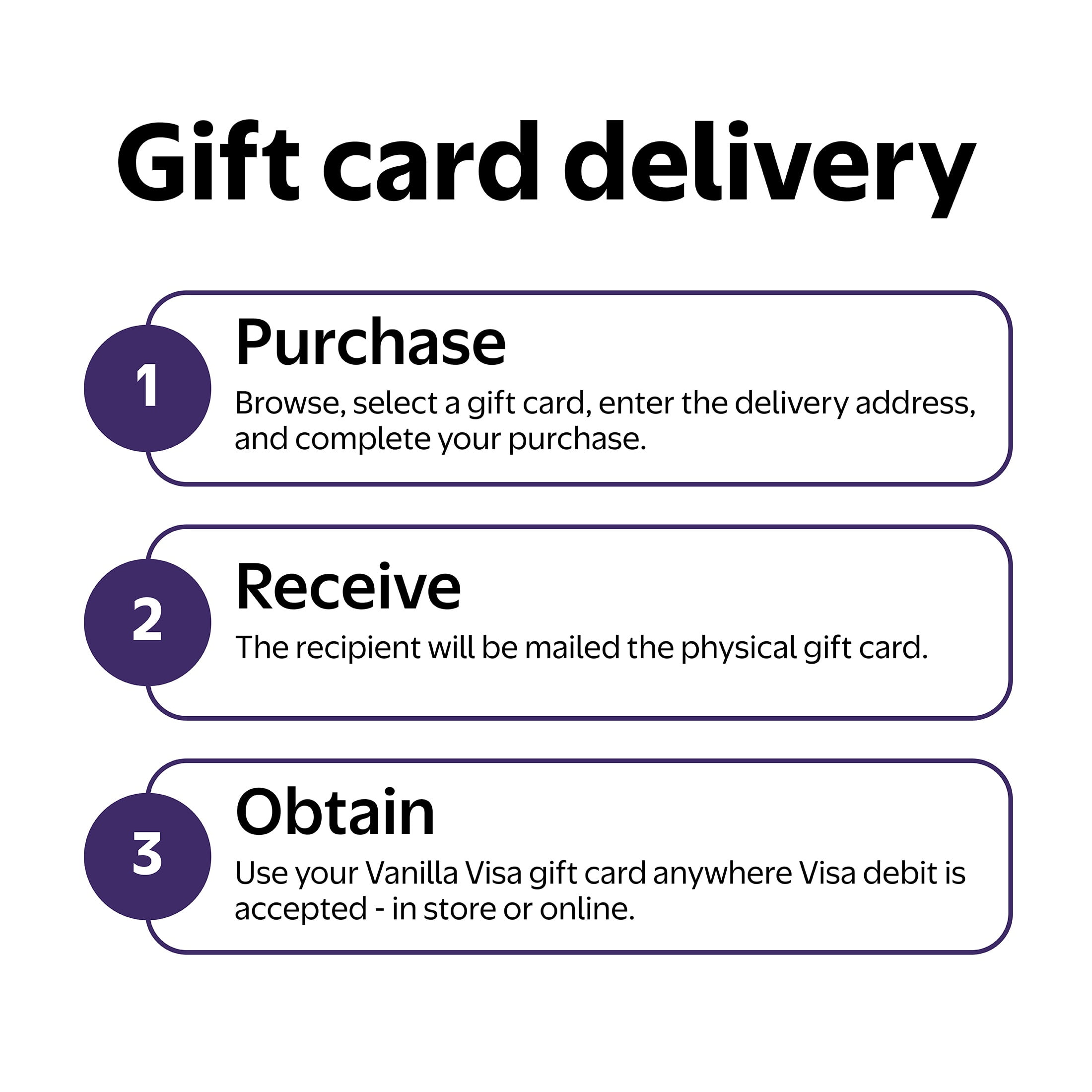 Vanilla® Visa® $50 Purple Bowtie Gift Card (Plus $5.84 Purchase Fee)