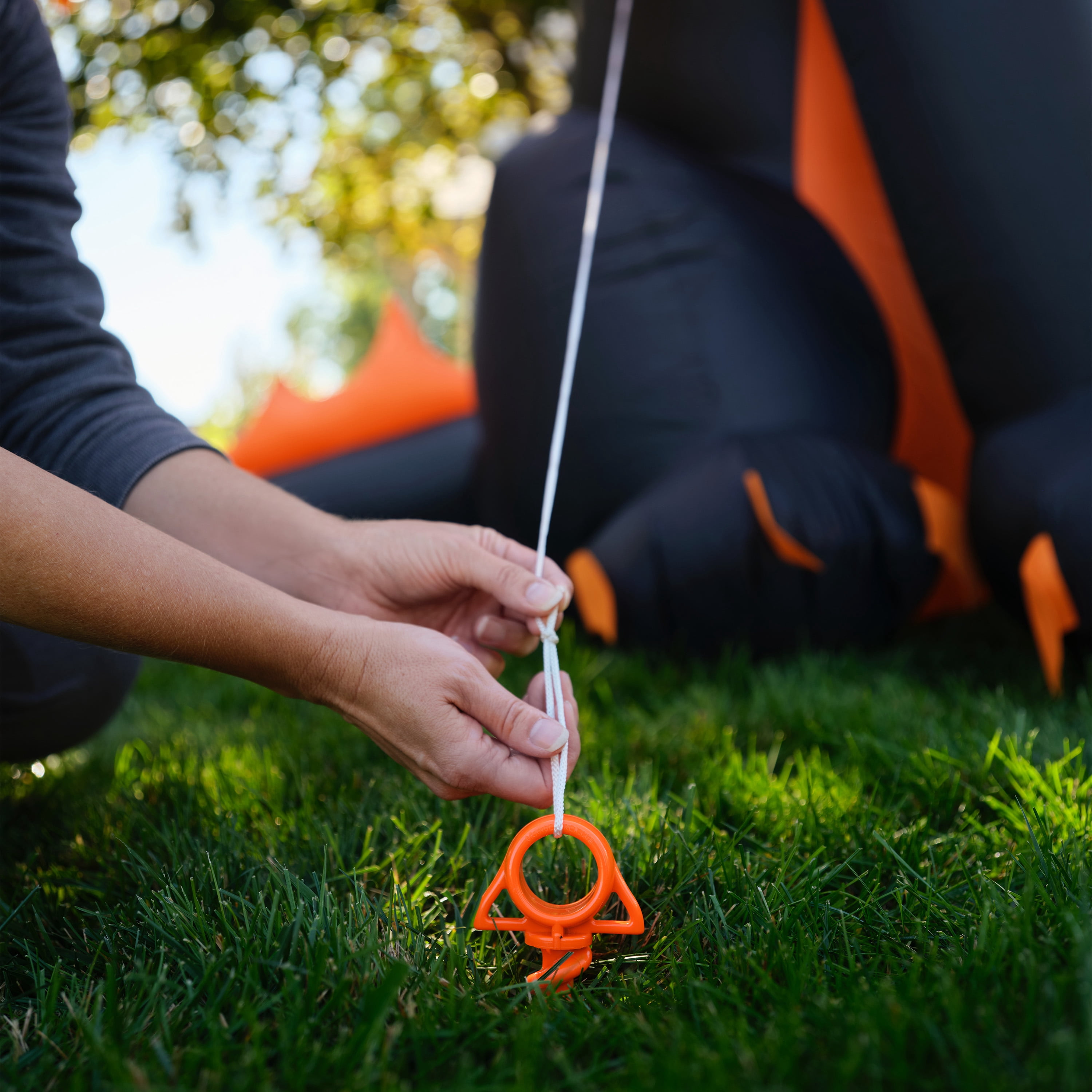 Orange Screw® Ultimate Ground Anchor - Large - 2 Pack - Bright Orange