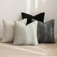 thumbnail image 3 of Lomyolo Set of 4 Chenille Pillow Covers - 18x18 Inch Soft Farmhouse Decor for Couch, Sofa, Bedroom Spring Summer Farmhouse Accent Boho Cushions Decor, 3 of 5