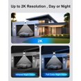 thumbnail image 3 of 2K Solar Security Cameras Wireless Outdoor, Battery Powered PTZ 4MP WiFi Camera for Home Security with Flashlight Color Night Vision, Siren Alarm, PIR Motion Detection, 2-Way Talk, Cl-oud/SD Storage, 3 of 10