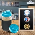 thumbnail image 5 of Mason Jar Lids Wide Mouth Plastic - Leak Proof Flip Cap - Teal 4 Pack - Made in the USA, 5 of 10