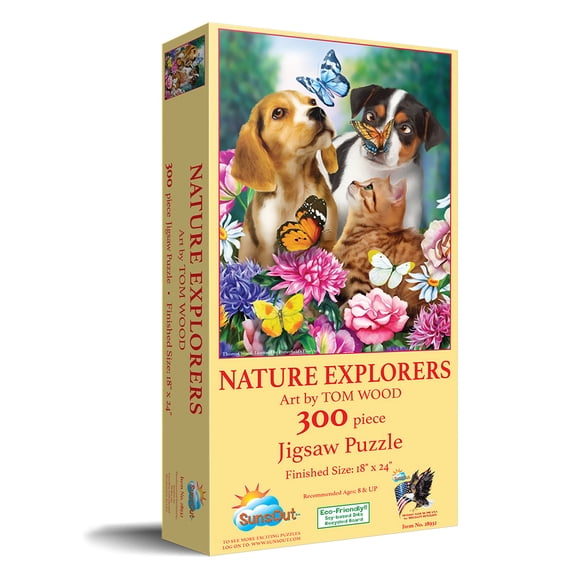 SUNSOUT INC - Nature Explorers - 300 pc Jigsaw Puzzle by Artist: Tom Wood - Finished Size 18" x 24" - MPN# 28932