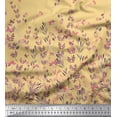 thumbnail image 2 of Soimoi Poly Georgette Fabric Leaves & Berries Panel Printed Fabric 1 Yard 52 Inch Wide, 2 of 3