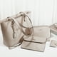 thumbnail image 4 of Bolsos de mano de cuero sintético a la moda para mujer, bolso de hombro, bolso con asa superior, conjunto de 4 Uds., 4 of 5