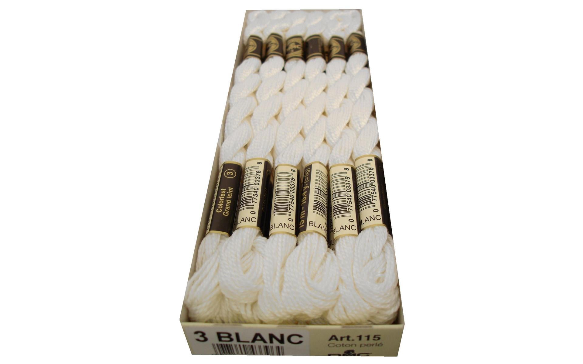 115 30WHT DMC PEARL COTTON SKEIN SZ 3 WHITE