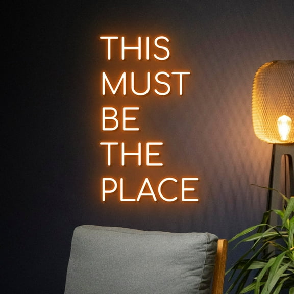 Handmadetneonsign Custom This Must Be The Place Neon Sign, Custom Quote LED Light, Name Neon Light