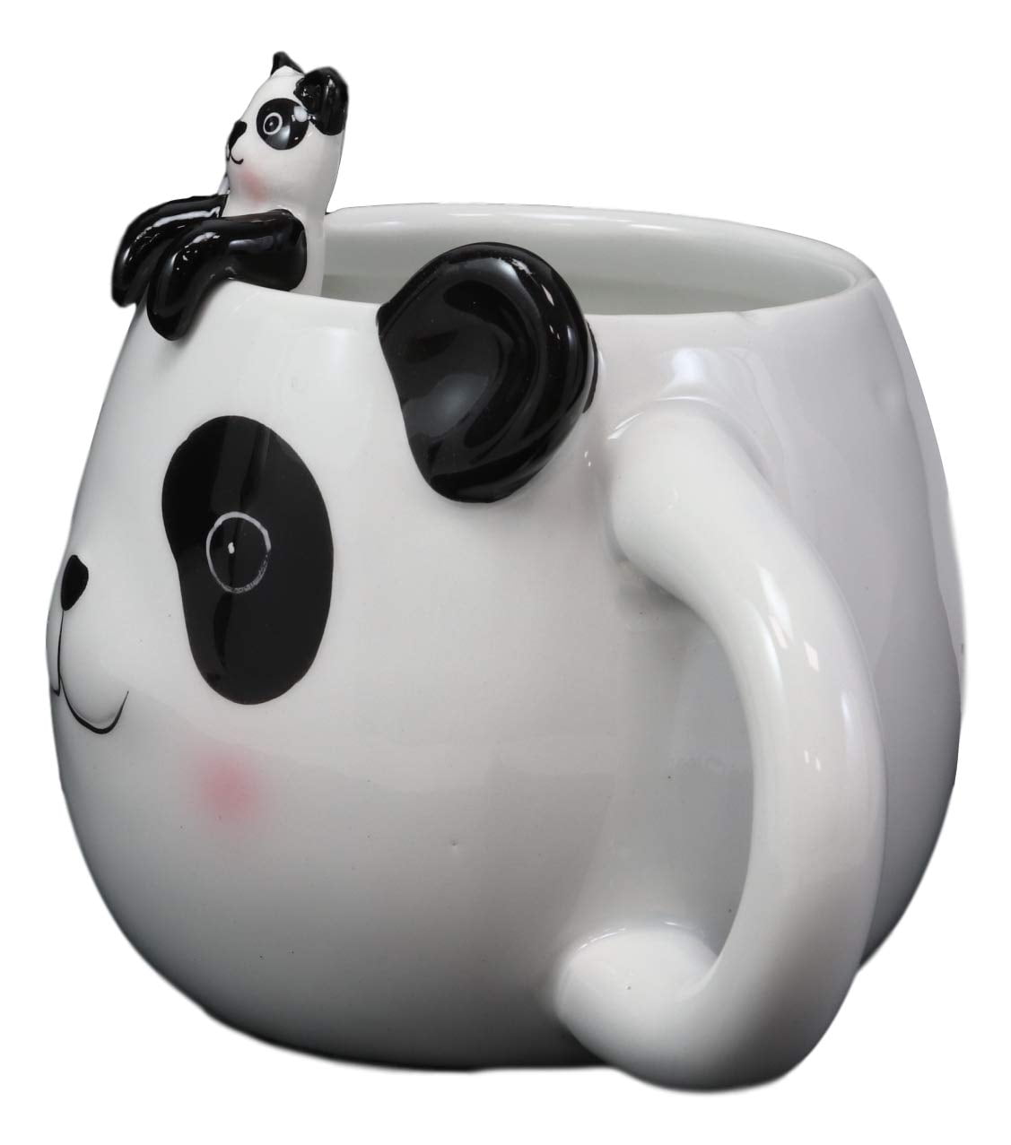 Panda Mug Hipster Panda Stoneware Coffee Cup Blue NEW