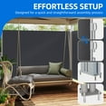 thumbnail image 2 of Retractable Side Awning 118''X 78'', Folding Privacy Screen Privacy Fence, Waterproof UV-Resistant Privacy Awning Outdoor for Garden, Deck, Patio, Pools, Gray, 2 of 9