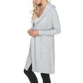 thumbnail image 2 of White Mark Women's Hooded Cardigan, 2 of 5