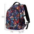 thumbnail image 2 of FORMRS Kids School Backpack Elementary Student Unisex Travel Bookbag with Reflective Stripes, Purple Dragon Scales Pattern, 2 of 7