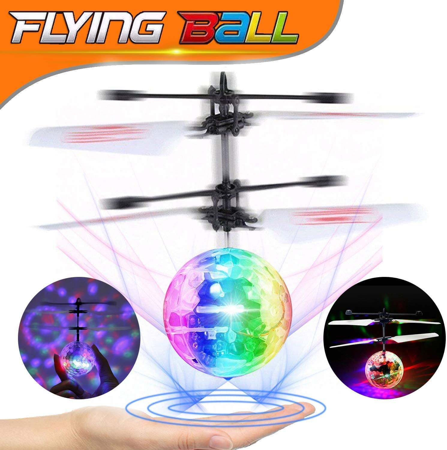 Flying Whirly Ball Planet No 888 RC Infrared Induction Drone LED Flash Toy 