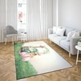 thumbnail image 4 of Easter Egg Soft Coated Wheaten Terrier Bunny Ear Welcome Spring Truck Indoor Rug Wheatie Dog Lover Carpet Living Bed Room Sofa Home Decor - 12002, 4 of 5