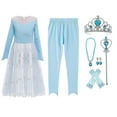 thumbnail image 1 of HAWEE Princess Elsa Snow Queen Birthday Party Costumes Dress and Pants, 1 of 7