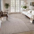 thumbnail image 3 of VUNATE 6'x9' Area Rugs for Living Room Jacquard Textured Modern Rugs Soft Geometric Rug for Bedroom Mid Century Washable Rug Non-Slip Bohemian Carpet Perfect for Dining Room Office Khaki, 3 of 7