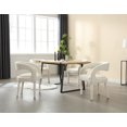 thumbnail image 3 of Guyou Modern Dining Chairs Set of 2, Sherpa Upholstered Barrel Kitchen Chairs with Open Back, Lovely Dresser Chair, Comfy Dining Side Chairs for Dining Room Bedroom Living Room, White, 3 of 9