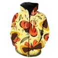thumbnail image 1 of Sudadera con capucha y cremallera para hombre, diseño de mariposa de dibujos animados, manga larga, estilo Harajuku, gran tamaño, moderna, con estampado 3D, informal, para primavera y otoño, 1 of 6