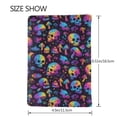 thumbnail image 3 of Pofeuu rainbow color Skull mushroom Print Travel Document Organizer Passport Holder Men Women for Family (6.5 in x 4.5 in),Wallet Holder Credit Card Clutch Bag Case, 3 of 5