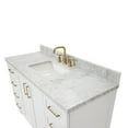 thumbnail image 4 of Ariel Taylor 55 In. Rectangle Sink Vanity With Carrara White Marble Countertop In White, 4 of 10