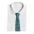 thumbnail image 2 of XMXY Blue Leaves Flower Men'S Necktie Ties , Formal Bussiness Wedding Party Printed Tie, 2 of 9