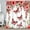 Red, variant on SUNOLIFE Butterfly Shower Curtain,Red Spring Floral Fabric Bathroom Curtain with Hooks,47x64 in