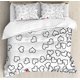 thumbnail image 1 of y Blanco Funda Nórdica Set, Corazón Formas Ilustración Love You Boda Nupcial, 1 of 6