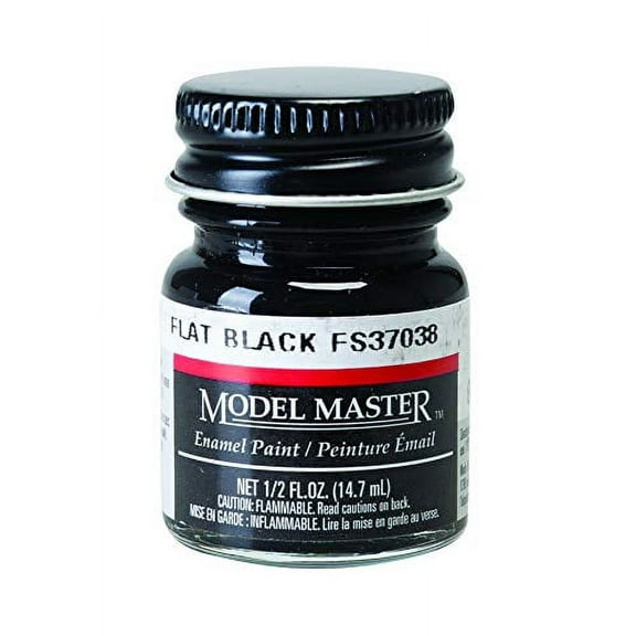 Testor Corp. Flat Black (FS37038) 1/2 oz Enamel Paint Bottle