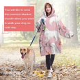 thumbnail image 4 of Wearable Oversized Blanket,White Dogs and Pioneer Flower Wearable Blanket Hoodie for Adults,Cozy Hooded Blankets with Super Pockets,Super Warm Fuzzy Pullover for Women & Men, 4 of 6