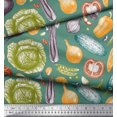thumbnail image 2 of Soimoi Green Cotton Duck Fabric Mixed Vegetable Printed Craft Fabric by the Yard 42 Inch Wide, 2 of 3