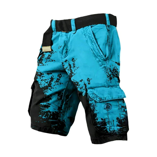 Men's Versatile Straight Leg Cargo Pants with Printed Design for Casual Daily Wear Ideal Spring and Summer Outfits Comfortable and Functional