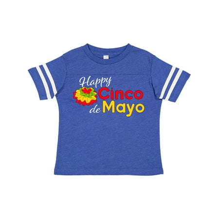 

Inktastic Happy Cinco de Mayo with colorful flower Gift Toddler Boy or Toddler Girl T-Shirt