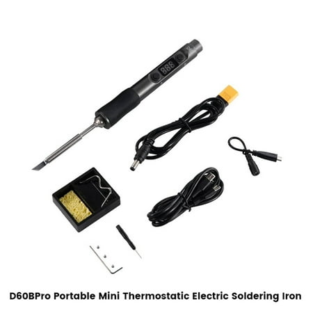 

D60BPro Portable Mini Thermostatic Electric Soldering Iron for Lithium Battery Powered Outdoor Repair Tool Support PD3.0