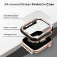 thumbnail image 5 of CIRUTVAL Bling PC Case Cover with Tempered Glass Screen Protector Compatible with Apple Watch case 40mm 44mm 42mm 38mm iWatch Diamond bumper+Screen Protector Apple Watch Series se 6 5 4 3 2 1, 5 of 10