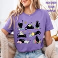 thumbnail image 3 of Black Cat Reading Book T-Shirt, Bookish Reader Graphic Tee, 3 of 4