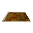 thumbnail image 2 of Ahgly Company Machine Washable Indoor Rectangle Checkered Yellow Modern Area Rugs, 5' x 8', 2 of 4