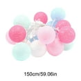 thumbnail image 3 of 1.5m Christmas Cottons Ball Light String Christmas Lights Battery Box Light Holiday Decoration Lights Room Tent Cottons Thread Light Strip for Holiday Gifts, 3 of 6