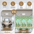 thumbnail image 5 of Happy St. Patrick's Day Window Privacy Film, Green Gnomes Lucky Leaves Clovers Static Cling UV Sun Blocking Heat Control Window Tint Day and Night, Non-Adhesive One Way Privacy Cover 17.7''x78.7'', 5 of 7
