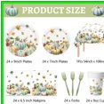 thumbnail image 3 of Autumn Harvest Party Set - 121 Pcs Watercolor Pumpkin Tableware for Fall Celebrations, Includes Plates, Cups, Napkins, and Forks, Perfect for 24 Guests, 3 of 5