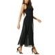 thumbnail image 4 of INSPIRAR CHIC Mono Elegante de Mujer con Cuello Halter Sin Mangas Mono Formal de Pierna Ancha L Negro, 4 of 6