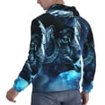 thumbnail image 6 of Naloa Celestial Ram Night Sky Men's Casual Hooded Collar Drawstring Hoodies Pullover Sweatshirts Casual Long Sleeve Shirts-Medium, 6 of 7