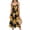 Black, variant on Women's Smocked Sunflower Print Sleeveless Cami Dress with Breathable Fabric and Easy Fit 95% Polyester 5% Spandex