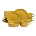 thumbnail image 2 of 10 Strawberry Street Wazee Mat Coupe Vaisselle Ensemble, 16 pc, Miel Or, 2 of 15