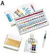 thumbnail image 3 of New Mini Watercolor Acrylic Paint Box Set- 8 /15 Grid Blank Book Pen, 3 of 8