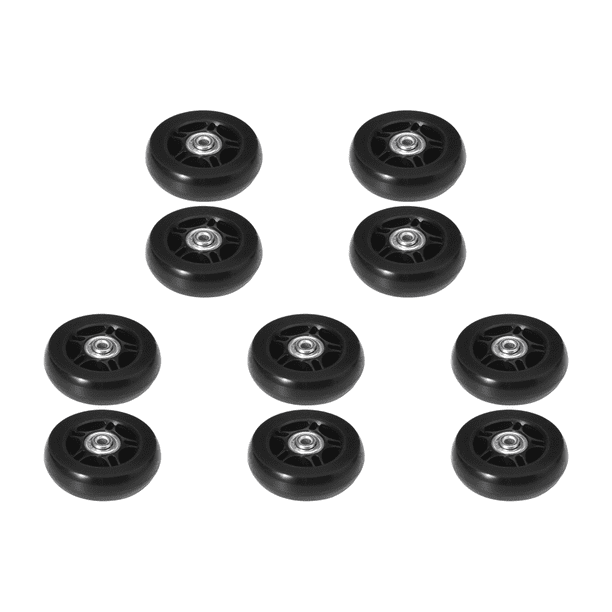 1 Par Ruedas Giratorias Goma Ruedas Silenciosas para Ruedas Giratorias para Maletas Reparación Rodamientos Maletas Ruedas Repuesto para Maletas (68*24 Mm)