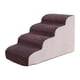 thumbnail image 3 of Escaleras para perros y mascotas de 4 escalones, rampa pequeña para casa de gatos, cubierta lavable portátil suave, rampa de escalera para gatos para Café, 3 of 9