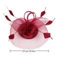 thumbnail image 3 of Ukumplol Women's Fascinators Kentucky Derby Hats for Women Tea Party Hats for Women 2023 Fascinator Hat Flower Feather Mesh Tea Party Hairband for Women Fascinators Hats for Women Red 2 One Size, 3 of 7